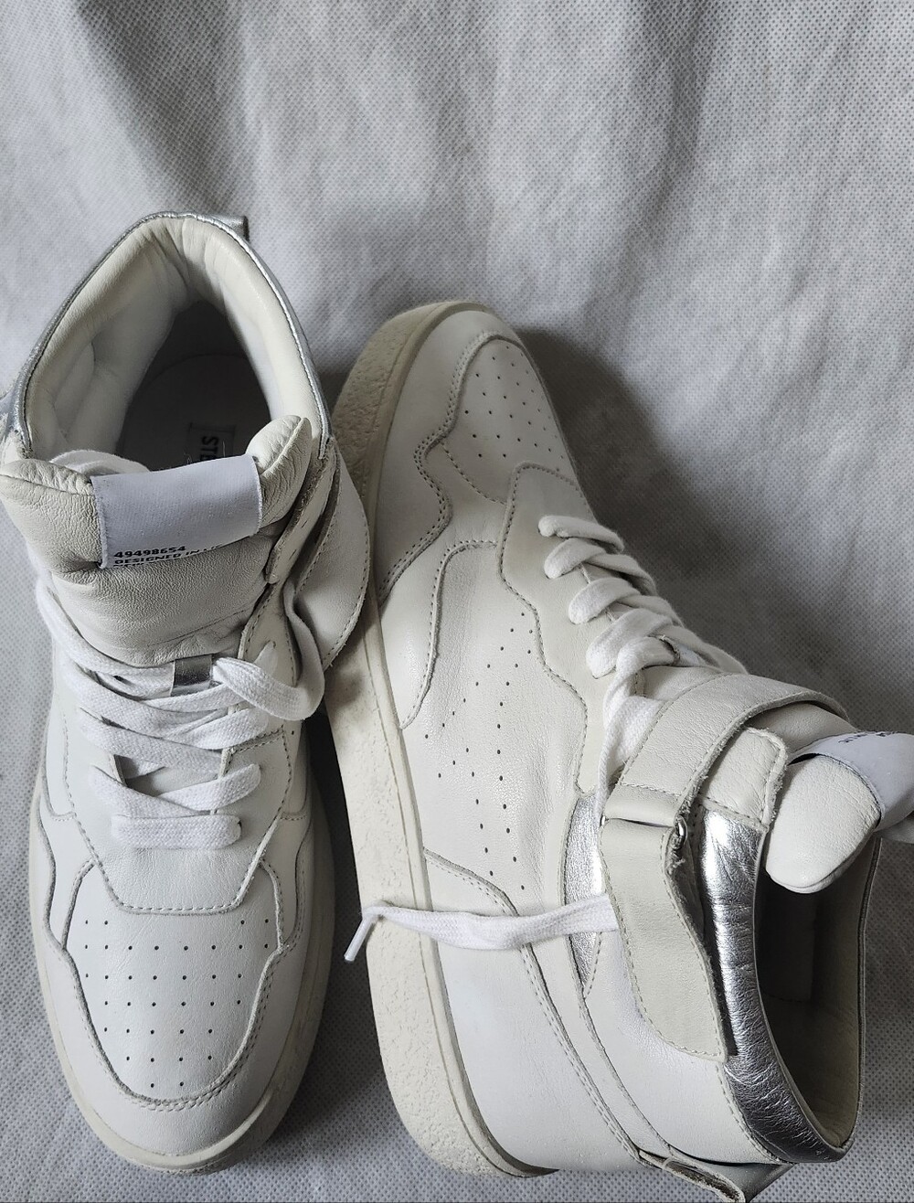Steve Madden Emilee Leather High Top Sneakers In White Size 10